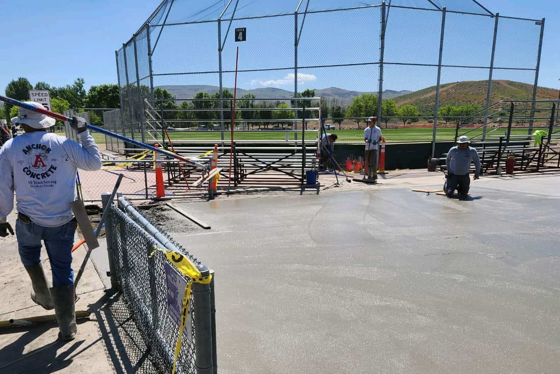 Concrete flat work at Shadow Mountain softball fields 1 | Anchor Concrete